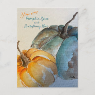 Cartão Postal Cartão-postal Teal Pumpkin