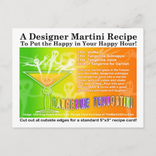 Cartão Postal Cartão-postal Terror Tangerine Halloween Martini