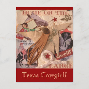 Cartão Postal Cartão-postal Texas Cowgirl