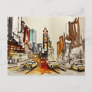 Cartão Postal Cartão-postal Times Square de Nova Iorque