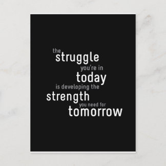 Cartão Postal Cartão-postal tipográfico motivacional