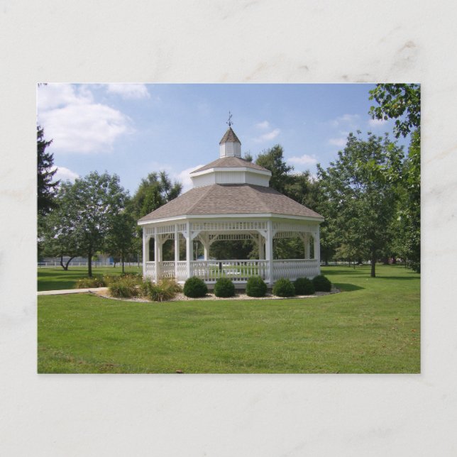 Cartão Postal Cartão-postal - Tipton Indiana Gazebo (Frente)