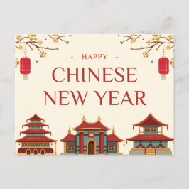 Cartão Postal Cartão-postal tradicional chinês para celebração d