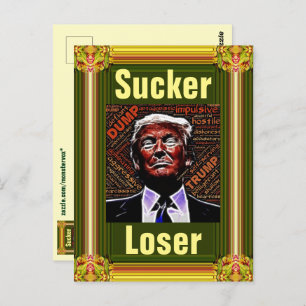 Cartão Postal Cartão-postal Trump Sucker/Perdedor