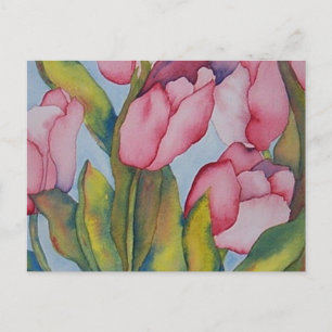 Cartão Postal Cartão-postal Tulip Rosa