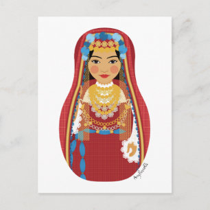 Cartão Postal Cartão-postal tunisiano Matryoshka