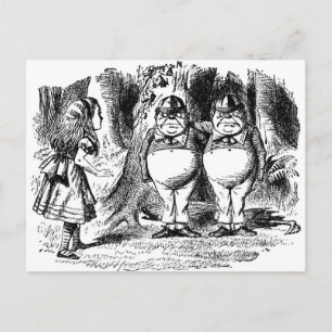 Cartão Postal Cartão-postal Tweedle Dee e Tweedle Dum