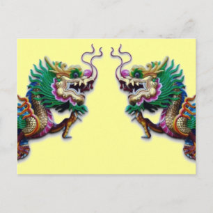 Cartão Postal Cartão-postal Twin Dragon
