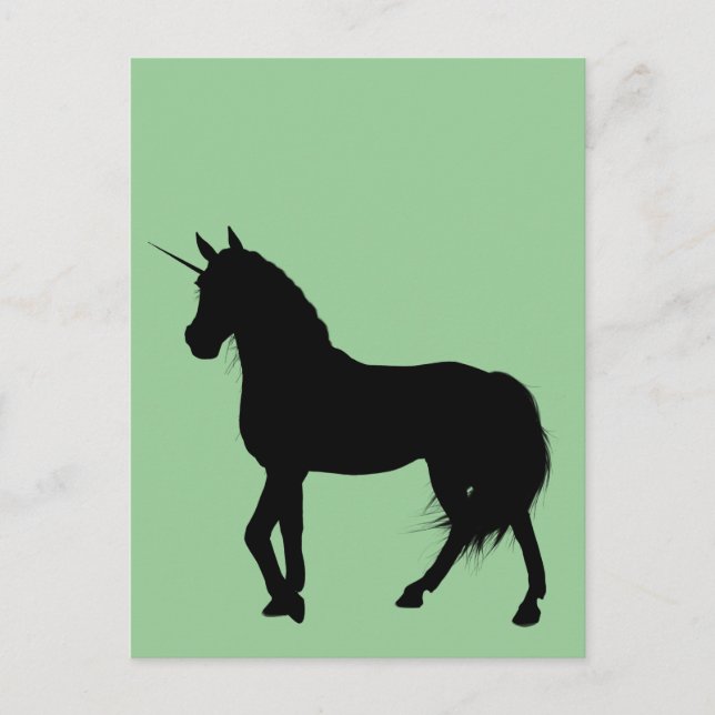 Cartão Postal Cartão-postal Unicorn Silhouette (Frente)