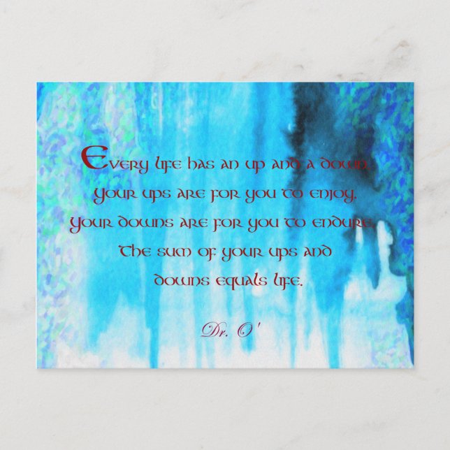 Cartão Postal Cartão-postal Ups e Downs (Frente)