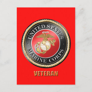 Cartão Postal Cartão-postal USMC Veteran