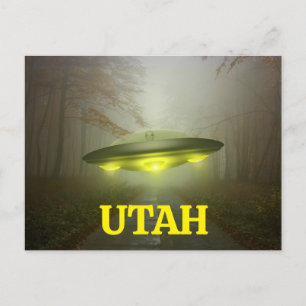 Cartão Postal Cartão-postal UTAH FUNNY SPACESHIP