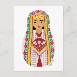 Cartão Postal Cartão-postal Uzbeque Matryoshka