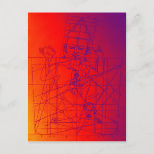 Cartão Postal Cartão-postal Vajrasattva e Consort Sketch