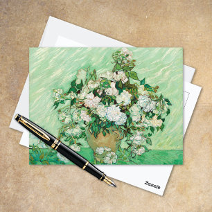 Cartão Postal Cartão-postal Vase com Roses Rosa Vincent van Gogh