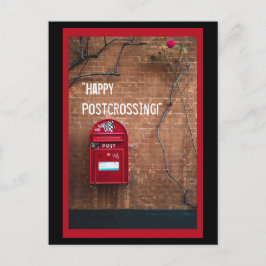 Cartão Postal Cartão-postal vermelho para travessia feliz
