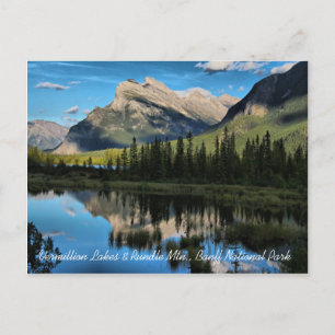Cartão Postal Cartão-postal Vermilhão Lake & Mt. Rundle