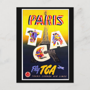 Cartão Postal Cartão-postal vertical de destino Paris