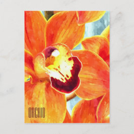 Cartão Postal Cartão-postal vertical orquídeo pintado