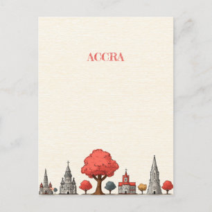 Cartão Postal Cartão-postal Viagem Accra Gana