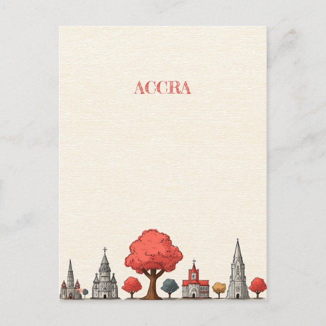 Cartão Postal Cartão-postal Viagem Accra Gana (Frente)