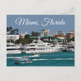 Cartão Postal Cartão-postal Viagem da Miami Beach Marina Florida