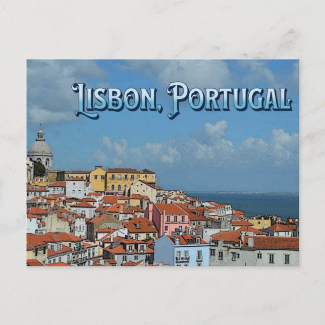 Cartão Postal Cartão-postal Viagem de Lisboa, Portugal (Frente)