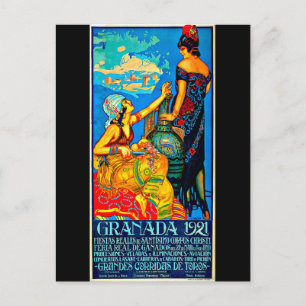 Cartão Postal Cartão-postal-Viagens vintage-Granada