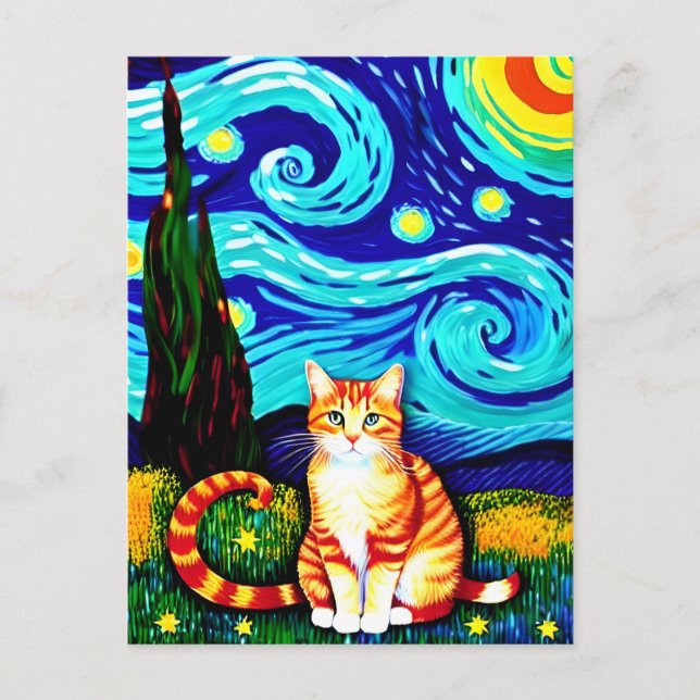 Cartão Postal Cartão-postal Vincent Cat Gogh (Frente)