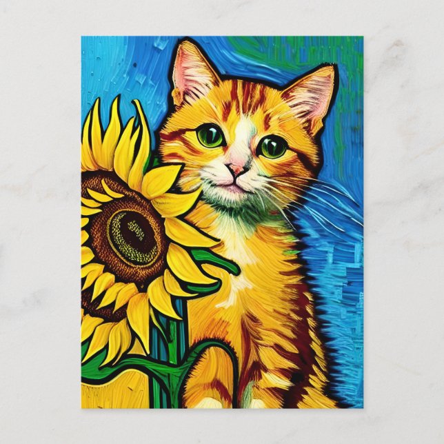 Cartão Postal Cartão-postal Vincent Cat Gogh (Frente)