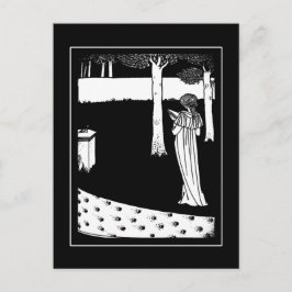Cartão Postal Cartão-postal Vintage Beardsley Lady Illustration