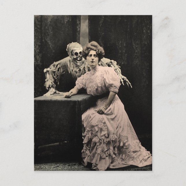 Cartão Postal Cartão-postal Vintage Creeption Skeleton (Frente)