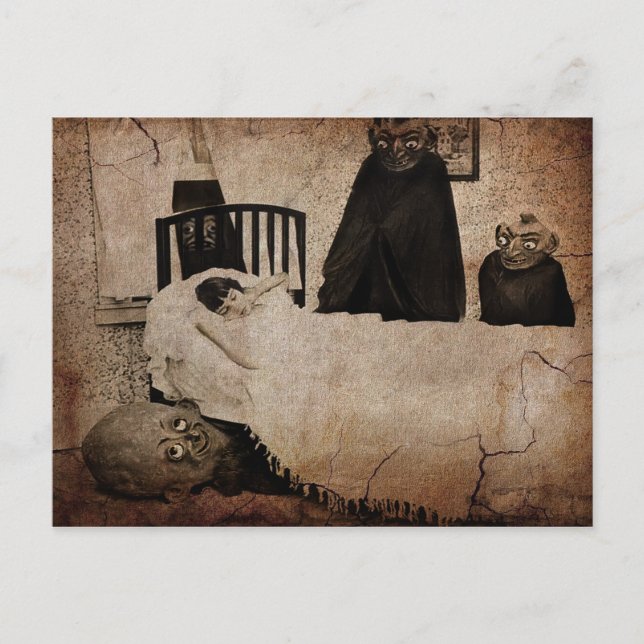 Cartão Postal Cartão-postal Vintage Creepy Boogeyman (Frente)
