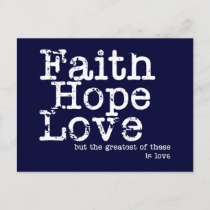 Cartão Postal Cartão-postal Vintage Faith Hope Love