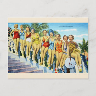 Cartão Postal Cartão-postal Vintage Florida Swimcase Beautis