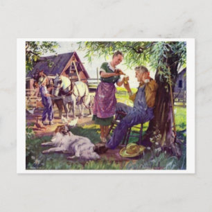 Cartão Postal Cartão-postal Vintage Illustration