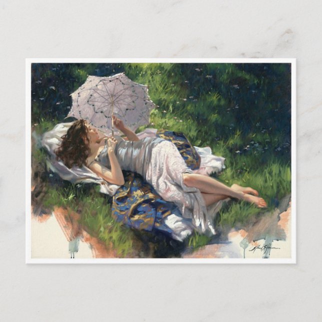 Cartão Postal Cartão-postal Vintage Illustration (Frente)