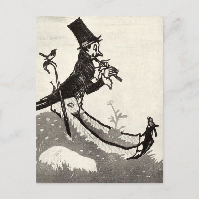 Cartão Postal Cartão-postal Vintage Illustration (Frente)