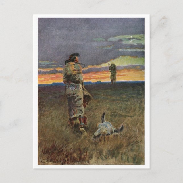 Cartão Postal Cartão-postal Vintage Illustration (Frente)