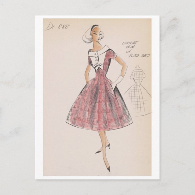 Cartão Postal Cartão-postal Vintage Illustration (Frente)