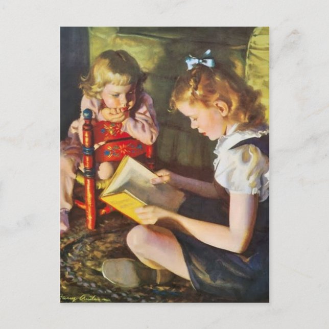 Cartão Postal Cartão-postal Vintage Illustration (Frente)