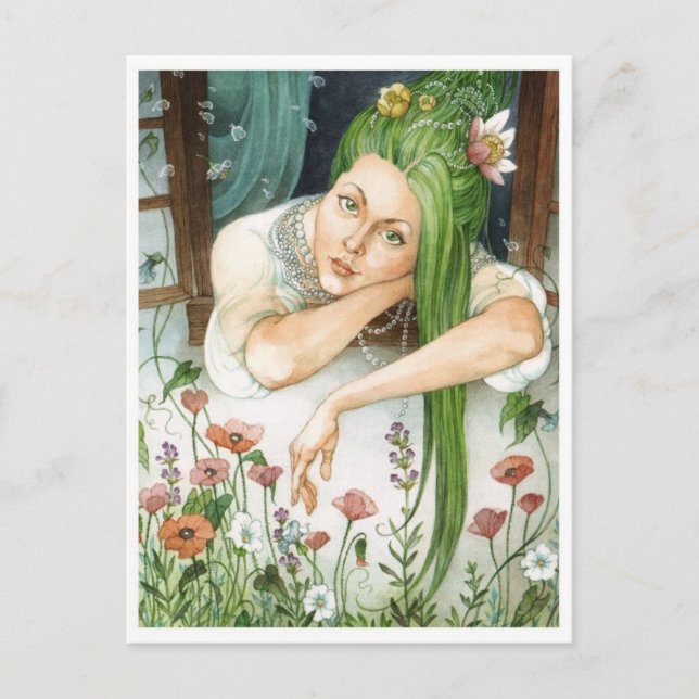 Cartão Postal Cartão-postal Vintage Illustration (Frente)