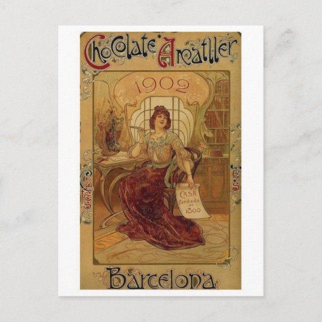 Cartão Postal Cartão-postal Vintage Illustration (Frente)