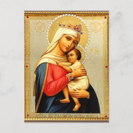 Cartão Postal Cartão-postal Vintage Madonna e Child Christmas