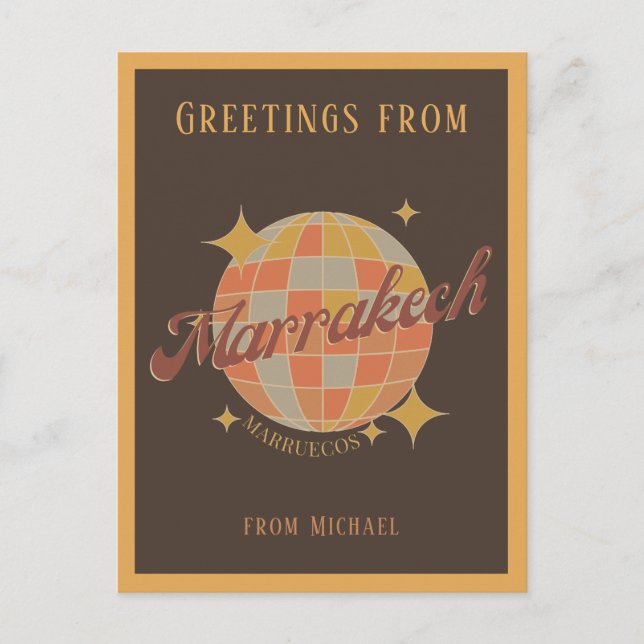 Cartão Postal Cartão-postal Vintage Marrakech Marrocos (Frente)