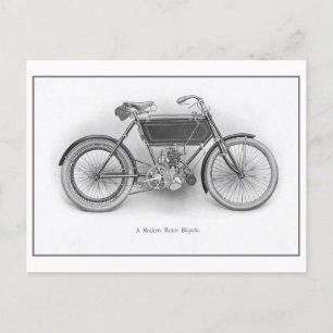 Cartão Postal Cartão-postal Vintage "Modern Motor Bicycle"