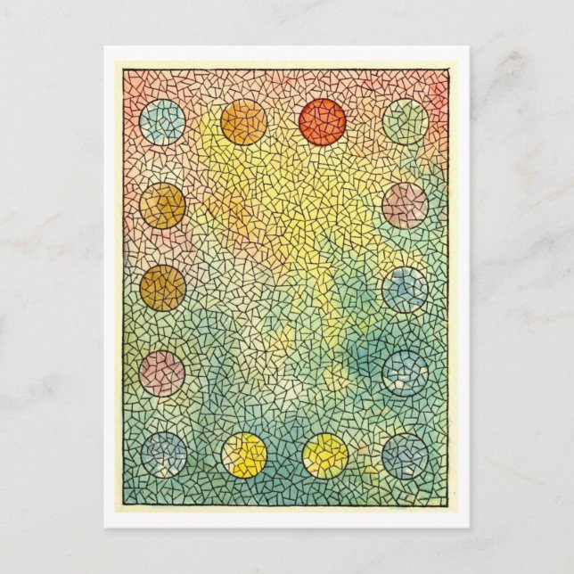 Cartão Postal Cartão-postal Vintage Staink Glass Mosaico (Frente)