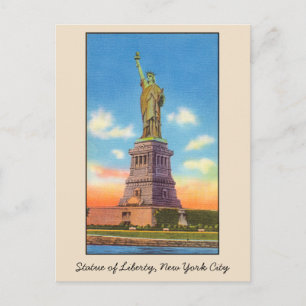 Cartão Postal Cartão-postal Vintage Statue of Liberty NYC