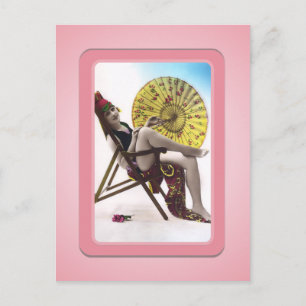 Cartão Postal Cartão-postal Vintage Sun Bather Beach Babes