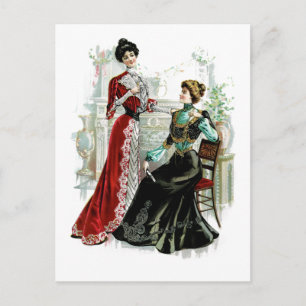 Cartão Postal Cartão-postal Vintage Victorian Ladies Fashion